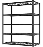 Homdox 3000LBS Heavy Duty Garage Shelving, 5 Tier Adjustable Storage Shelves, 48" W x 24" D x 72"...