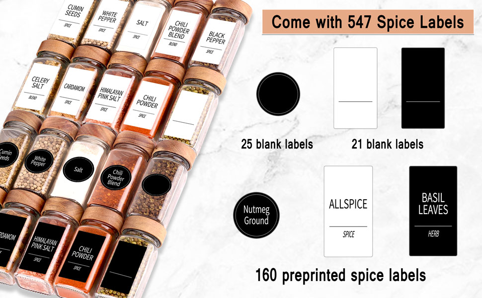 glass spice jars
