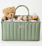 Blissful Diary Baby Diaper Caddy Organizer, Stylish Nursery Storage Basket - Gift for Baby Shower...