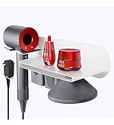 FLE Hair Dryer Holder Wall Mounted with Shelf - Hair Dryer Holder Rack Organizer Compatible for D...