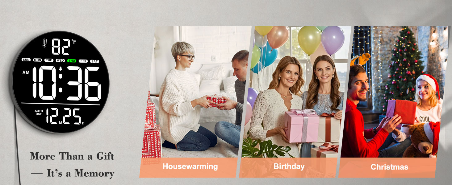 large digital wall clock