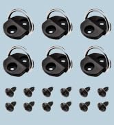 VEHIRIE 6 Pcs D-Ring Tie Downs Small D-Rings Anchor Lashing Ring Cargo Net Tie Down Hooks for Loa...