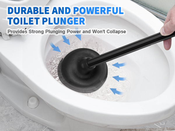 Toilet plunger and brush set