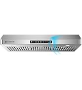 AAOBOSI Range Hood 36 inch Under Cabinet, 800-CFM Gesture Sensing/Touch Control,3 Speed Range Hoo...