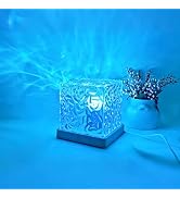 WELPUR Ocean Wave Projector Light 16 Colors Water Ripple Light Ocean Lamp Romantic Ambient Lighti...