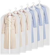 Zilink Clear Garment Bag Dress Bags for Storage 54-inch Coat Bags with Full Length Zipper for Clo...