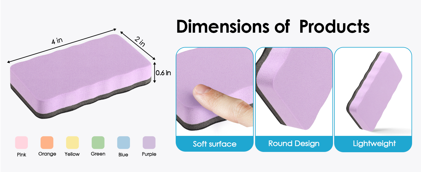 Macaron Magnetic Dry Erase Eraser