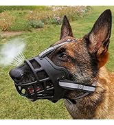 Dog Muzzle, Soft Basket Muzzle for Dogs, Dog Mouth Guard for Small Medium Large Dogs, Stop Biting...