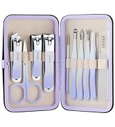 Manicure Set, 10 pcs High-Carbon Steel Nail Clippers Set, Portable Mini Manicure and Pedicure Kit...