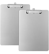 ZCZN Metal Clipboards, 2 Pack Heavy Duty Aluminum Clipboards 12 x 9 Inches, A4 Letter Sizer Docum...