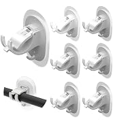 MIMARMZ 6PCS No Drill Curtain Rod Brackets No Drilling Curtain Rod Holder Self Adhesive Curtain R...
