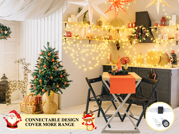 connected string lights