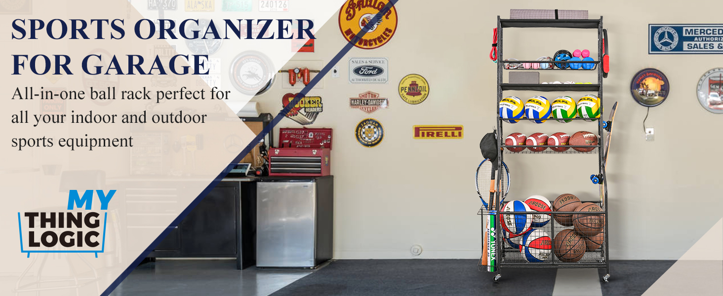 sports organizer for garage