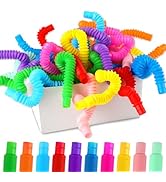72Pack Pop Tubes, Fidget Sensory Toys Party Favors for Kids 4-8 8-12 Anxiety Stress Relief Toys T...