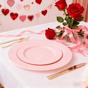 pink dinner plates