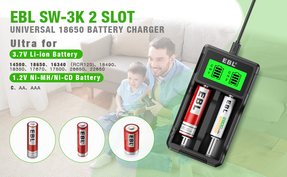 3.7v lithium ion battery 18650 charger