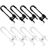 8 Pack Cabinet Locks with Combination U Shaped Sliding Cabinet Door Lock Child Proof Cupboard Loc...