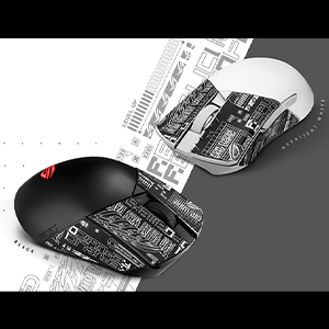 gladius iii wireless aimpoint in black and white, both with stylish mouse grip tapes