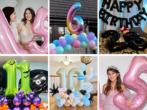 pastel pink balloon number