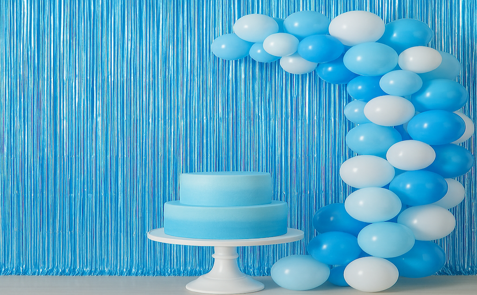 Sky Blue Foil Fringe