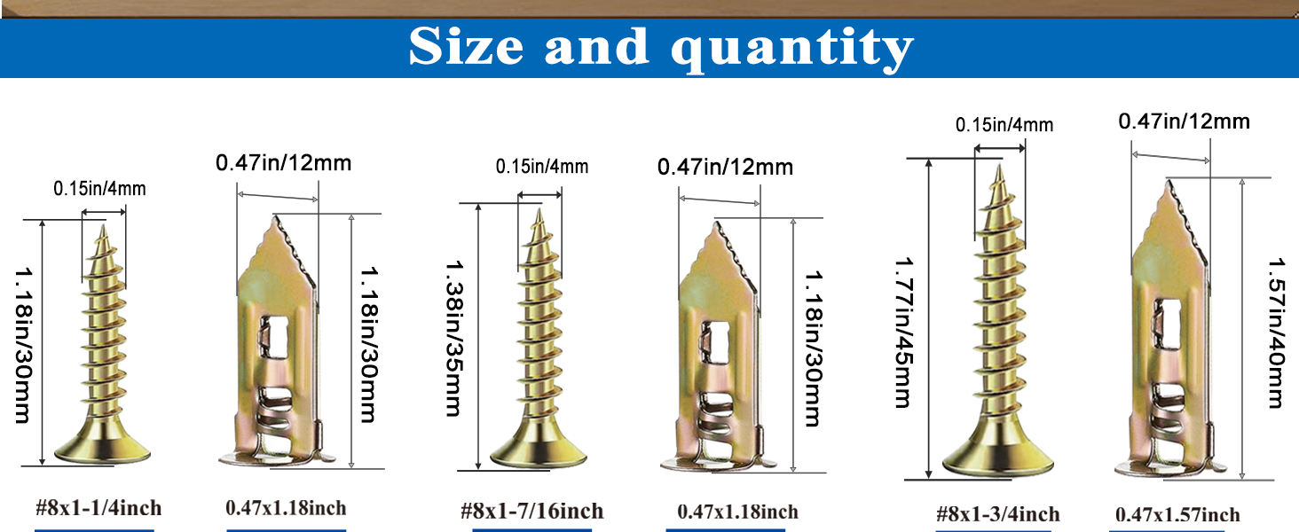 self drilling anchor screws drywall