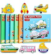 Magnetic Puzzles for Kids Ages 1-3, Travel Toddler Puzzles Ages 2-4 Year, Space Car Activities To...
