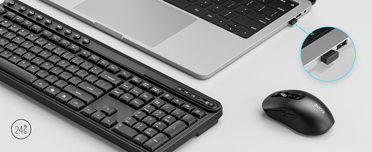 Wireless Keyboard and Mouse Combo