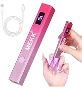 MEKK Metal Handheld UV Light for Gel Nails, Cordless Mini UV LED Nail Lamp with LED Screen and US...