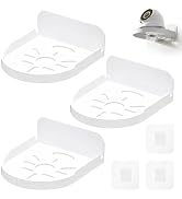 KJRIVER 3 Pack Small Shelf, Security Camera Wall Mount Holder, Baby Monitor Mount,360°Rotation Se...