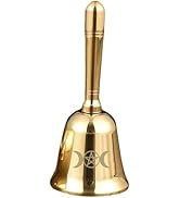Zerodeko Brass Altar Bell – Vintage Handheld Bell for Wiccan & Pagan Rituals, Meditation, Cleansi...