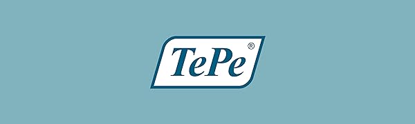 The TePe logo on a light-blue background. Text reads: TePe.