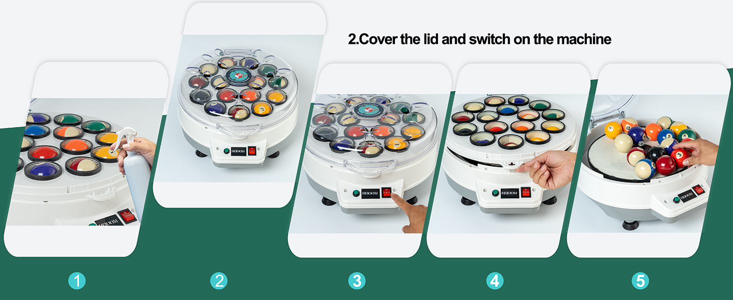 automatic pool ball polishing cleaning machine for 16/22 balls