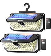 TECKNET 546 LED Motion Sensor Outdoor Lights with Remote Control Hook 2Pack | 7500LM Solar Lights...