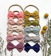 Baby Girl Headbands and Bows, Super Stretchy Nylon Hairbands for Newborn, Infant, Toddlers by Che...
