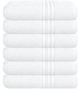 BOUTIQUO Ultra Soft Cotton 6 -Piece Hand Towel Set 16x24 Inch, Ideal for use in Bathroom, Kitchen...