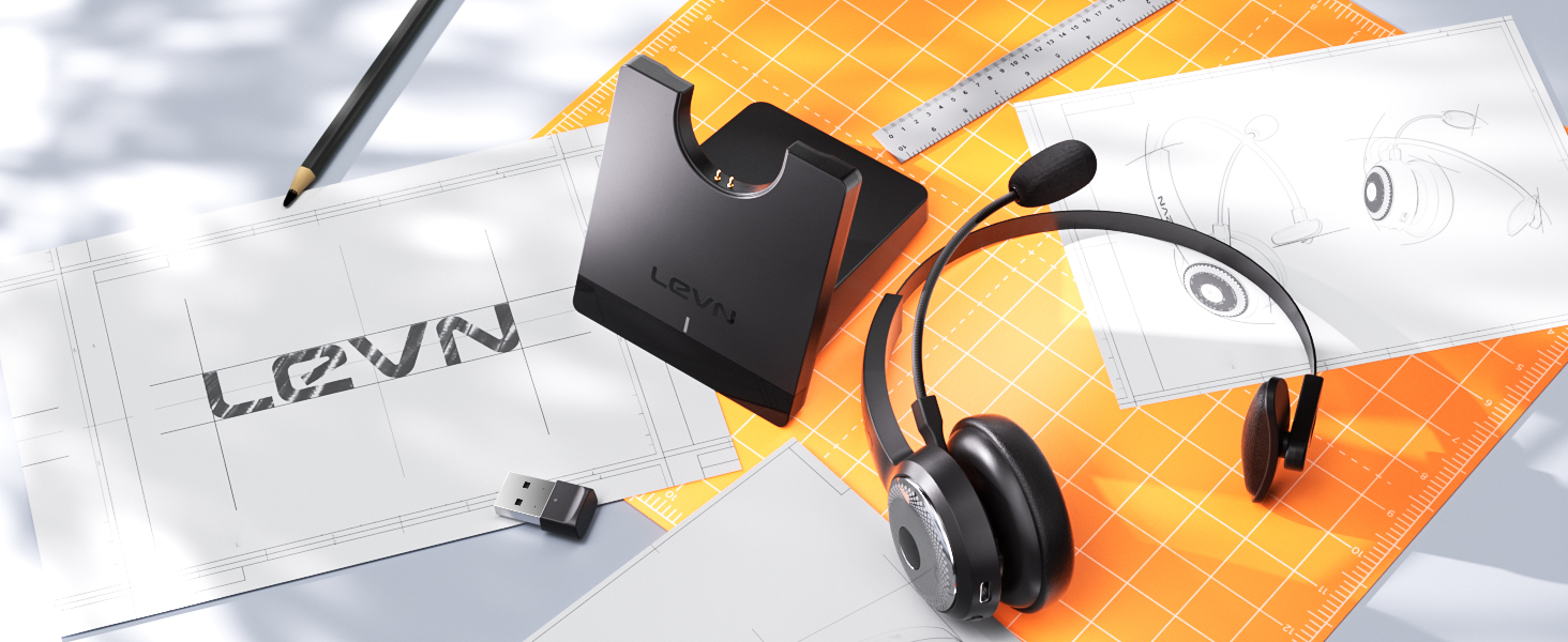 Wireless headphones with mic