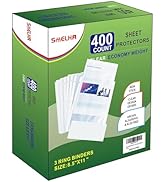 Sheet Protectors 400 Page,Page Protector 8.5" x 11" ,Upgraded Clear Plastic Page Protectors,for 3...