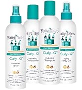 Fairy Tales Curly Q Daily Kids Shampoo, Conditioner, Gel and Spray for Curly Hair - Hydrating Kid...