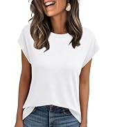 AUTOMET Womens Cap Sleeve Summer Tops Going Out Workout Outfit Spring T Shirts Casual Dressy Fash...