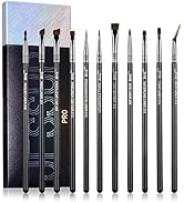 Jessup Eyeliner Brush Set, Professional Eye Liner Makeup Brushes 11pcs, Angled Flat Definer Ultra...