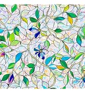 SOMWISE Rainbow Window Privacy Film,Heat Control,UV Blocking,Anti-Glare,Day & Night Privacy Prote...