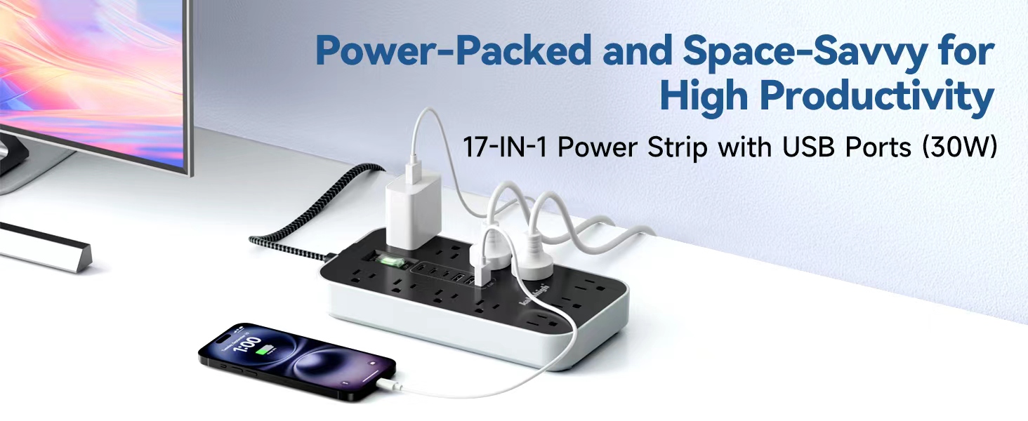PD30W extension cord with multi ports