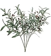SHACOS 4 PCS 28 inch Artificial Olive Branches for Vases Greenery Olive Stems Faux Tree Branch Tw...