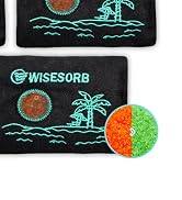 Wisesorb 50gx6pcs Rechargeable Desiccant Packs for Storage, Color Indicating Silica Gel Packets M...