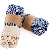 BAY LAUREL Turkish Hand Towel – Pack of 2 | Soft & Absorbent Decorative Towels for Bathroom, Hand...