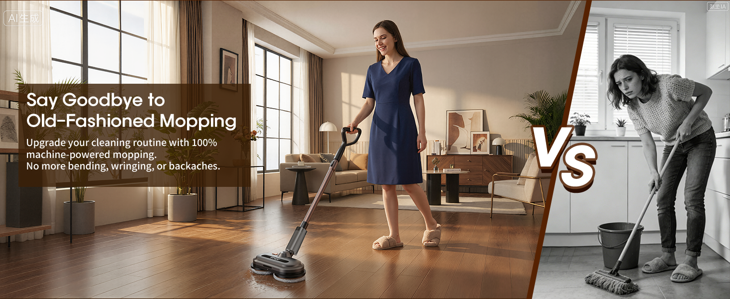 electric floor mop with floor cleaner