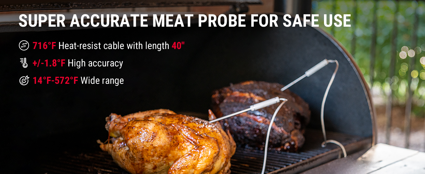 wireless thermometer smart thermometer meater meat probe meat thermometer for smoker