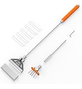 FZONE Algae Scraper for Glass Aquariums, 19''-26'' Detachable Length, 2-in-1 Fish Tank Cleaning K...