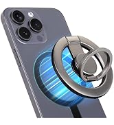 CISID Magnetic Phone Ring Holder with Metal Ring Sticker, Long Grip as Hook, Cell Phone Grip for ...