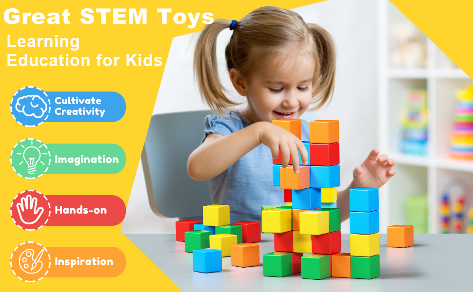 Magnetic Building Blocks For Toddlers STEM Sensory Toys for 3 4 5 6 7 8+ Year Old Boys